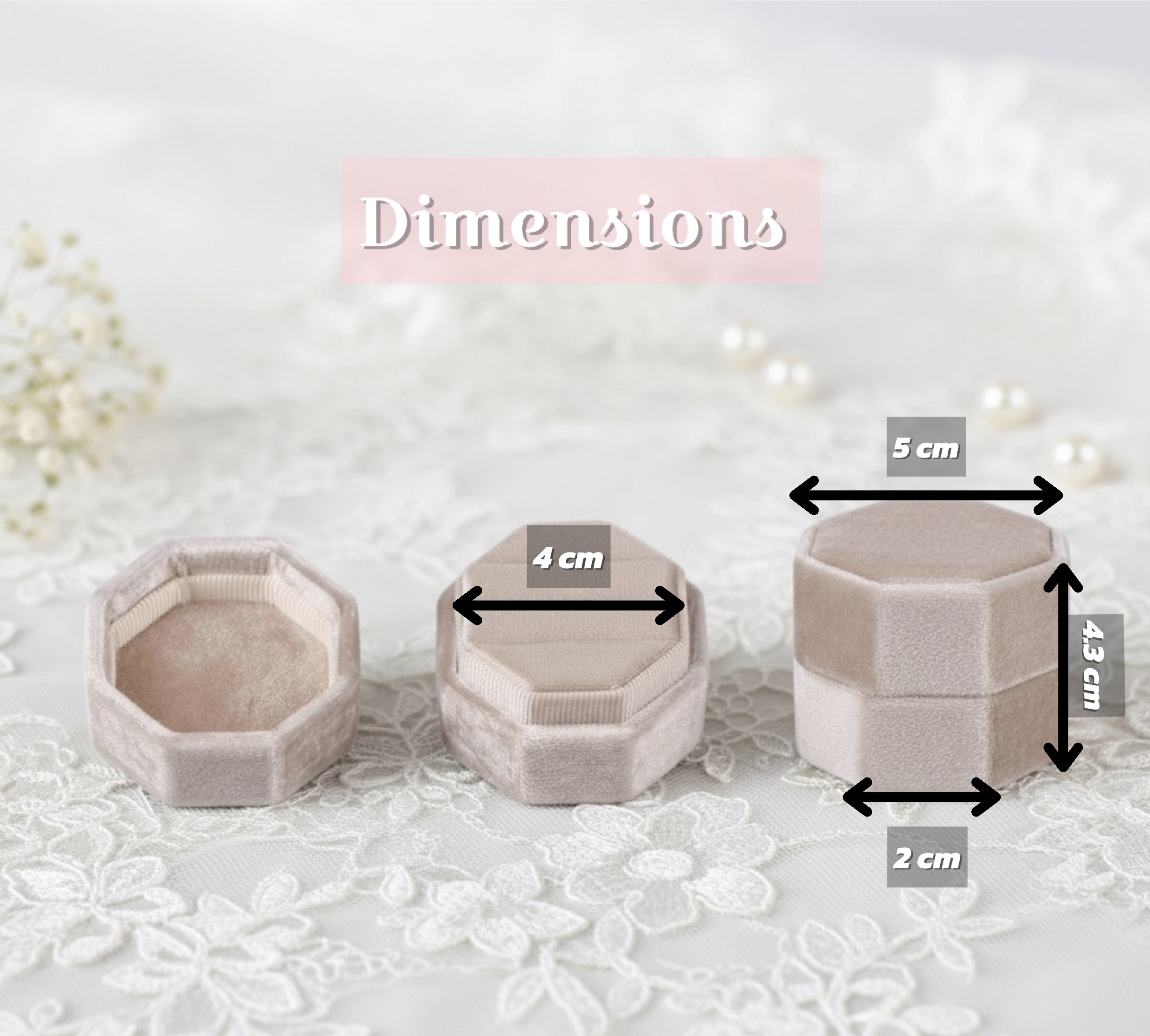 Boîte à bagues personnalisée – Velours & Acrylique pour Mariage et Fiançailles
