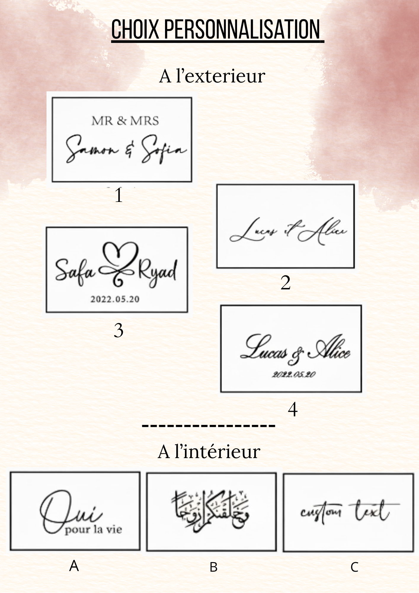 Boîte à bijoux en flanelle personnalisée – Coffret élégant pour mariage & cadeaux