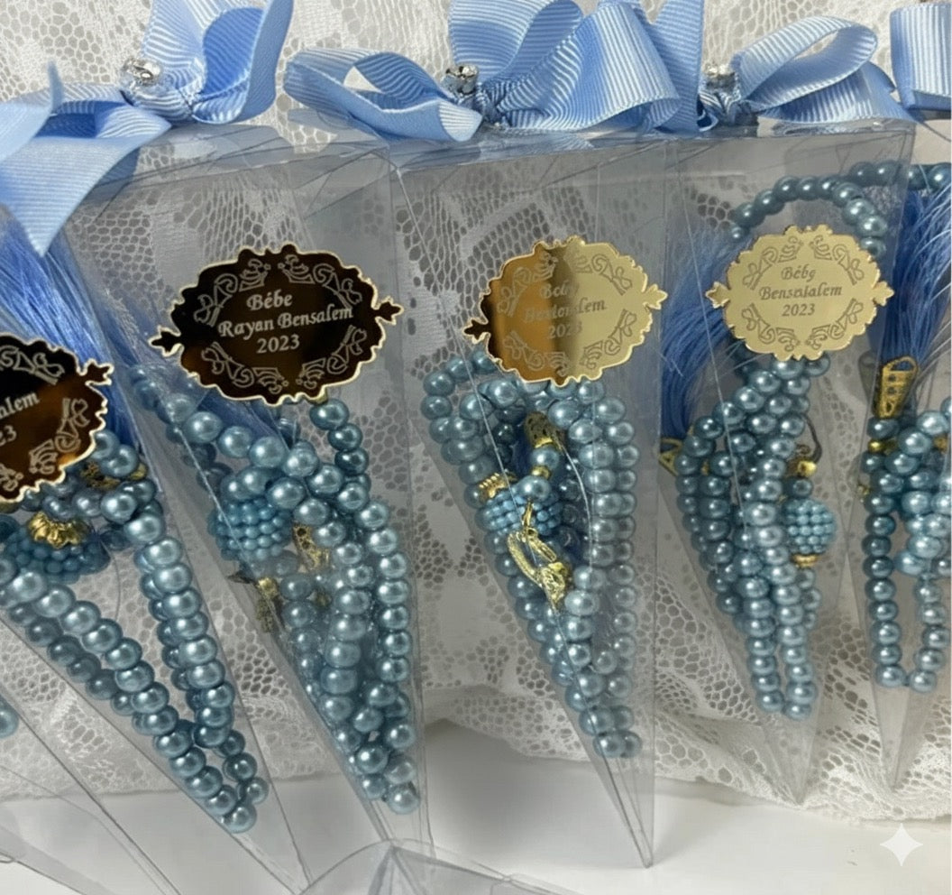 Sachet Tasbih Personnalisé – Cadeau Invité 10pcs