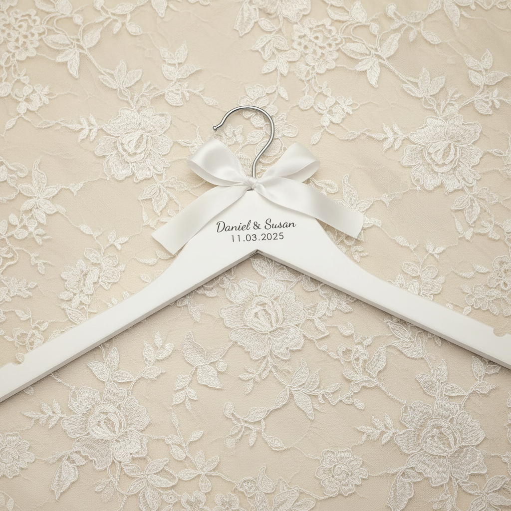 Cintre zoomé sur dentelle