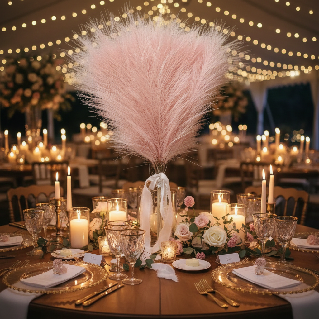 Pampas rose - Mariage romantique