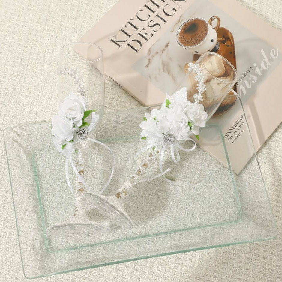 Ensemble de 2 Flûtes de Mariage